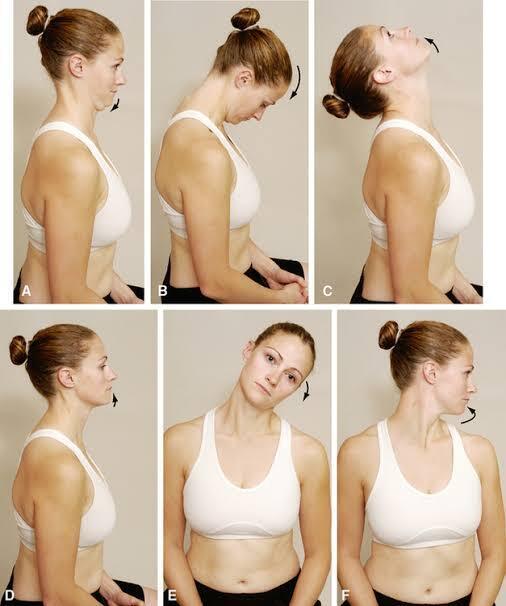 Assessment of right and left neck rotation.